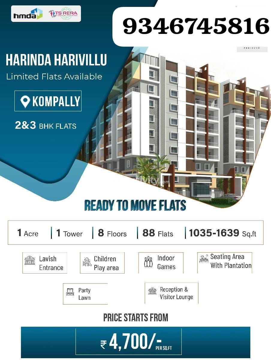 2, 3 BHK Flat for Sale in Kompally, Hyderabad Image 1